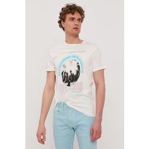 Tričko Pepe Jeans Matt pánske, biela farba, s potlačou vyobraziť