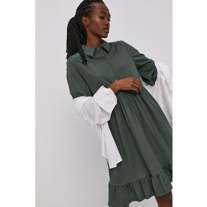 Šaty Vero Moda zelená farba, mini, áčkový strih vyobraziť