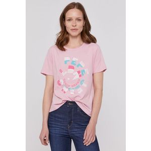Tričko Pepe Jeans Dree dámske, ružová farba vyobraziť