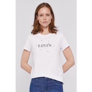 Tričko Levi's dámske, biela farba vyobraziť