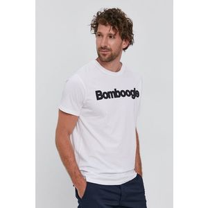 Tričko Bomboogie pánske, biela farba, s potlačou vyobraziť