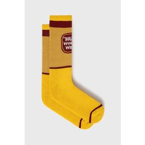 Ponožky HUF pánske, žltá farba vyobraziť