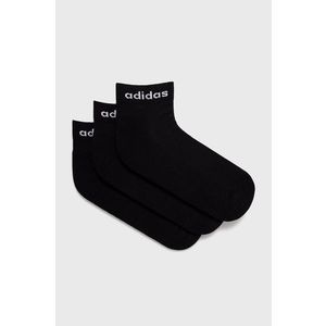 Ponožky adidas (3-pack) GE6128.D dámske, čierna farba vyobraziť