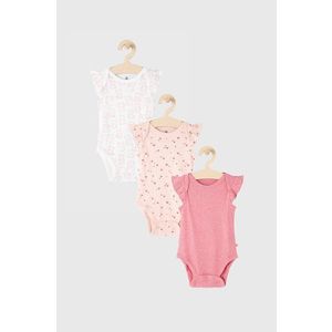 Body pre bábätká GAP 50-86 cm (3-pack) ružová farba vyobraziť
