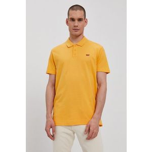 Polo tričko Levi's pánske, oranžová farba, jednofarebné vyobraziť