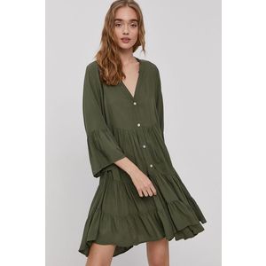 Šaty Haily's zelená farba, mini, áčkový strih vyobraziť