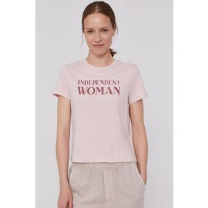 Tričko GAP dámske, ružová farba vyobraziť