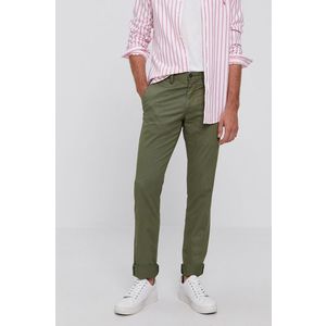 Nohavice Polo Ralph Lauren pánske, zelená farba, rovné vyobraziť