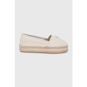 Espadrilky Tommy Hilfiger béžová farba, na platforme vyobraziť