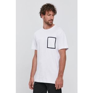 Tričko Selected Homme pánske, biela farba, s potlačou vyobraziť