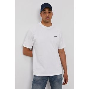 Tričko Levi's pánske, biela farba, jednofarebné vyobraziť