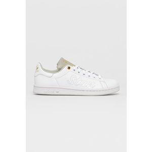 Topánky adidas Originals Stan Smith FY5466 biela farba, na plochom podpätku vyobraziť