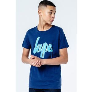 Detské tričko Hype SCRIPT SPRAY tmavomodrá farba, s potlačou vyobraziť