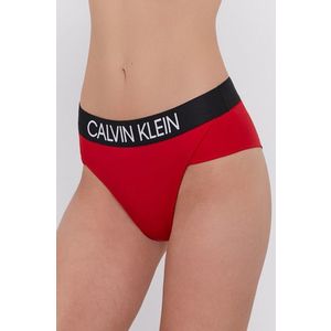 Plavkové nohavičky Calvin Klein červená farba vyobraziť