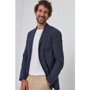 Sako Tommy Hilfiger Tailored pánske, tmavomodrá farba vyobraziť