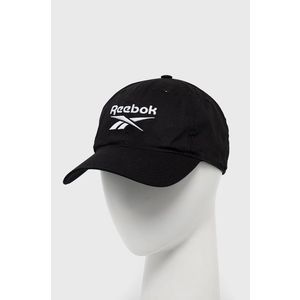 Čiapka Reebok GP0124 čierna farba, s nášivkou vyobraziť