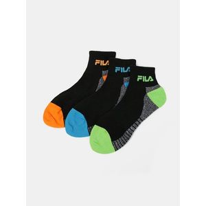 Sada troch párov čiernych členkových ponožiek FILA vyobraziť