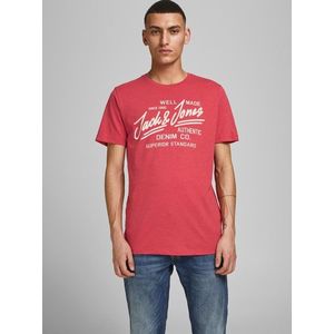 Červené tričko s potlačou Jack & Jones Jeans vyobraziť