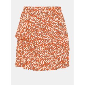 Oranžová vzorovaná sukňa AWARE by VERO MODA Hanna vyobraziť