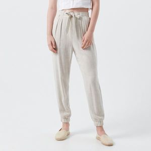 Cropp - Nohavice s vysokým pásom - Krémová vyobraziť