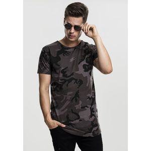 Pánske tričko URBAN CLASSICS Camo Shaped Long Tee dark camo Veľkosť: S, Pohlavie: pánske vyobraziť