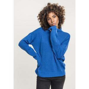 Dámsky modrý sveter Urban Classics Oversize Turtleneck Veľkosť: 3XL, Pohlavie: dámske vyobraziť