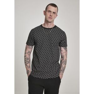 Pánske tričko URBAN CLASSICS Allover Logo Tee black Veľkosť: XL, Pohlavie: pánske vyobraziť