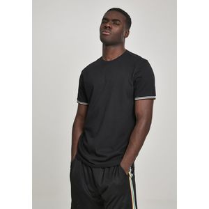 Pánske tričko URBAN CLASSICS Rib Ringer Tee black/multicolour Veľkosť: S, Pohlavie: pánske vyobraziť