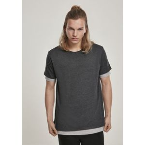Pánske tričko URBAN CLASSICS Full Double Layered Tee charcoal/grey Veľkosť: XL, Pohlavie: pánske vyobraziť