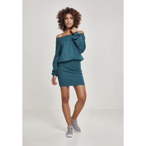 Dámske šaty URBAN CLASSICS Ladies Sweat Off Shoulder Dress jasper Veľkosť: XXL, Pohlavie: dámske vyobraziť