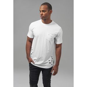 Pánske tričko URBAN CLASSICS Ripped Pocket Tee white Veľkosť: S, Pohlavie: pánske vyobraziť