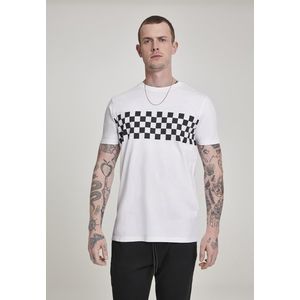 Pánske tričko URBAN CLASSICS Check Panel biele Veľkosť: M, Pohlavie: pánske vyobraziť