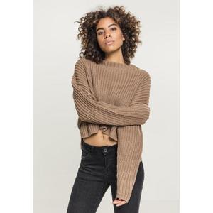 Dámsky sveter Urban Classics Wide Oversize taupe Veľkosť: XL, Pohlavie: dámske vyobraziť