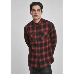 Pánska košeľa URBAN CLASSICS Checked Flanell Shirt 6 black/red Veľkosť: M, Pohlavie: pánske vyobraziť