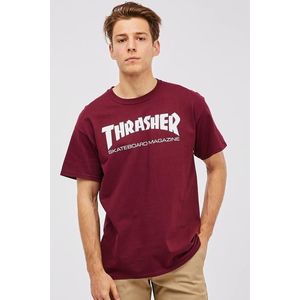 Pánske bordové tričko Thrasher Skate Mag Farba: Bordová, Veľkosť: S vyobraziť
