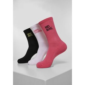 Ponožky MR.TEE Girl Gang Socks 3-Pack Farba: pink/wht/blk, Veľkosť: 43-46 vyobraziť