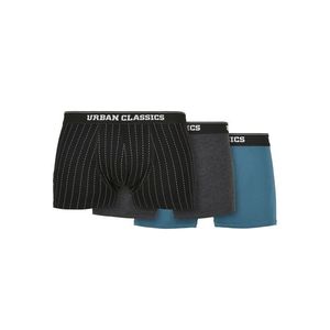 Pánske boxerky Urban Classics Organic Boxer Shorts 3-Pack pinstripe aop+charcoal Veľkosť: L, Pohlavie: pánske vyobraziť