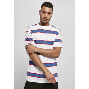 Pánske tričko URBAN CLASSICS Light Stripe Oversize white/sportyblue Veľkosť: XL, Pohlavie: pánske vyobraziť