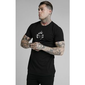 SIK SILK Pánske čierne tričko SikSilk S/S Prestige Transfer Veľkosť: M vyobraziť