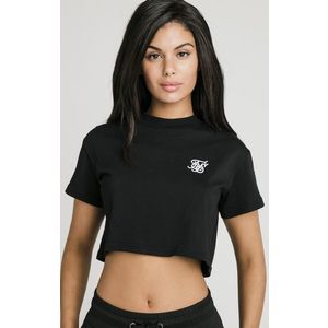 SIK SILK Dámske čierne tričko SikSilk Retro Box Fit Veľkosť: M vyobraziť