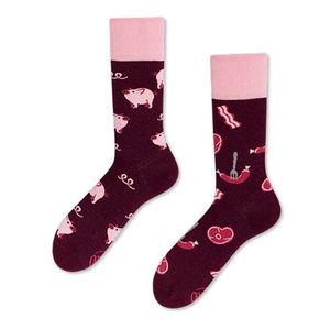 Bordovo-ružové ponožky Piggy Tales vyobraziť