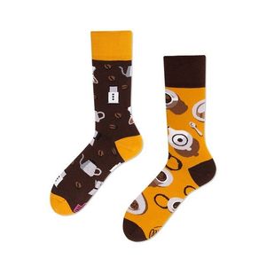 Žlto-hnedé ponožky Coffee Lover vyobraziť