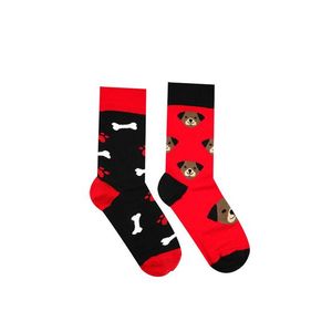 Čierno-červené ponožky Toby vyobraziť