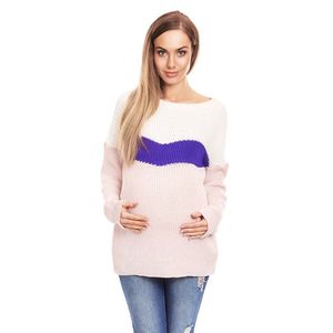 Ružovo-fialový tehotenský pulóver 40023 vyobraziť