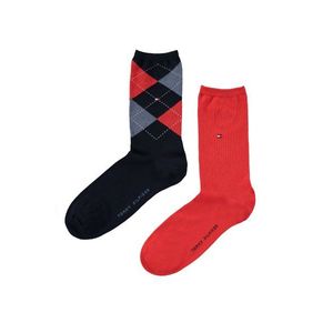 Modro-červené ponožky Check Sock - dvojbalenie vyobraziť