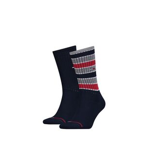 Tmavomodré ponožky Tommy Jeans Stripe Sock - dvojbalenie vyobraziť