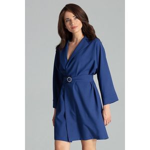 Modrý ľahký kabát L058 vyobraziť