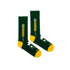 Žlto-zelené ponožky Uvar pivo vyobraziť