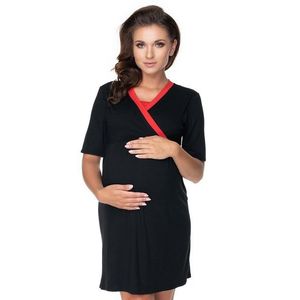 Čierny set tehotenská nočná košeĺa + župan 0149 vyobraziť