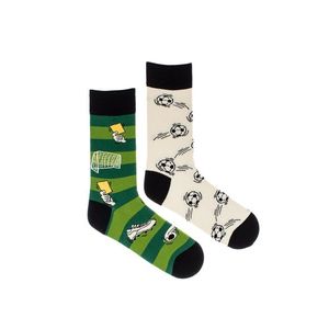 Béžovo-zelené ponožky Football vyobraziť